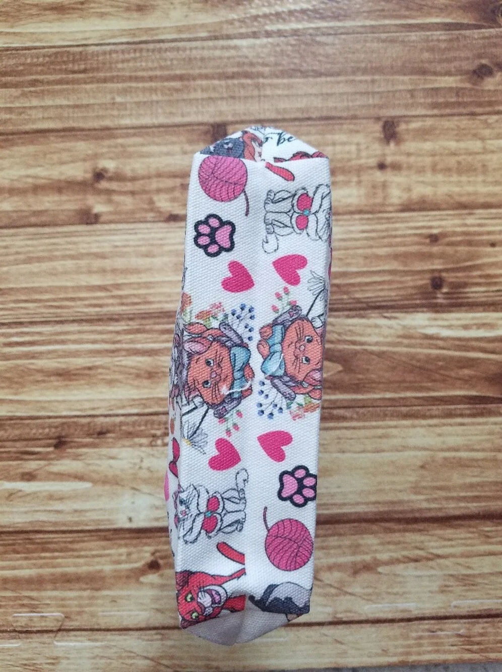 Disney Aristocats White Makeup Pouch Marie Cats Travel Storage Pencil Case NWOT